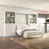 Bestar Bestar Pur Full Murphy Bed and 2 Shelving Units with Drawers (131W) in White 26896-17
